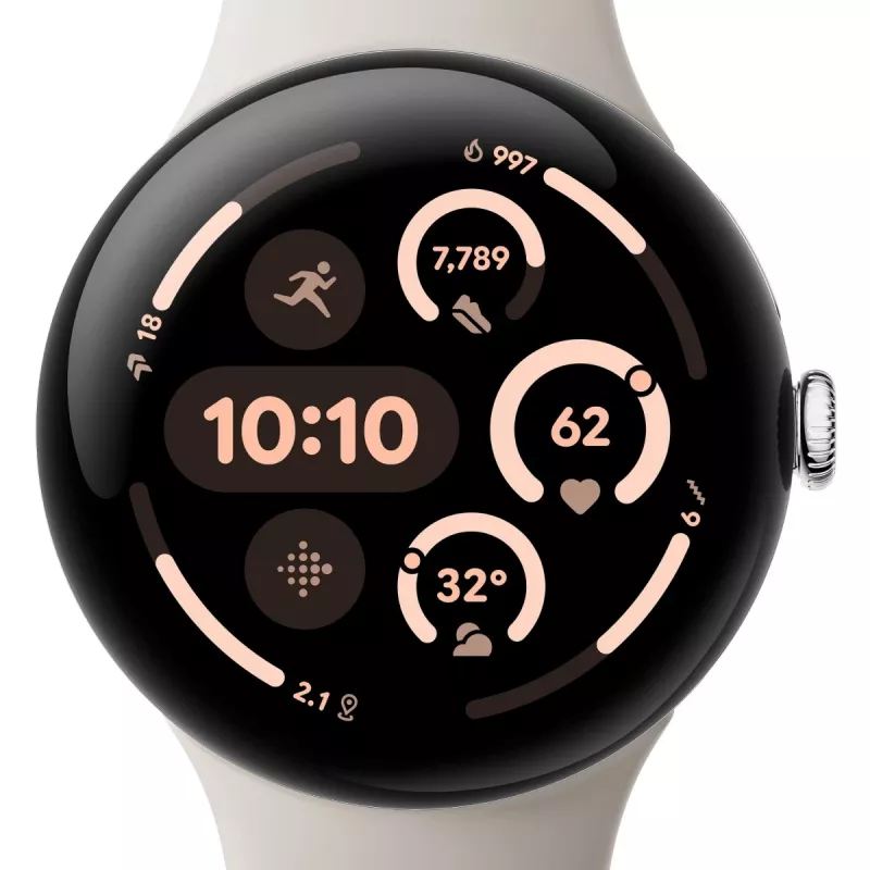 Išmanusis laikrodis Google Pixel Watch 3 AMOLED skaitmeninis liečiamasis ekranas juodas