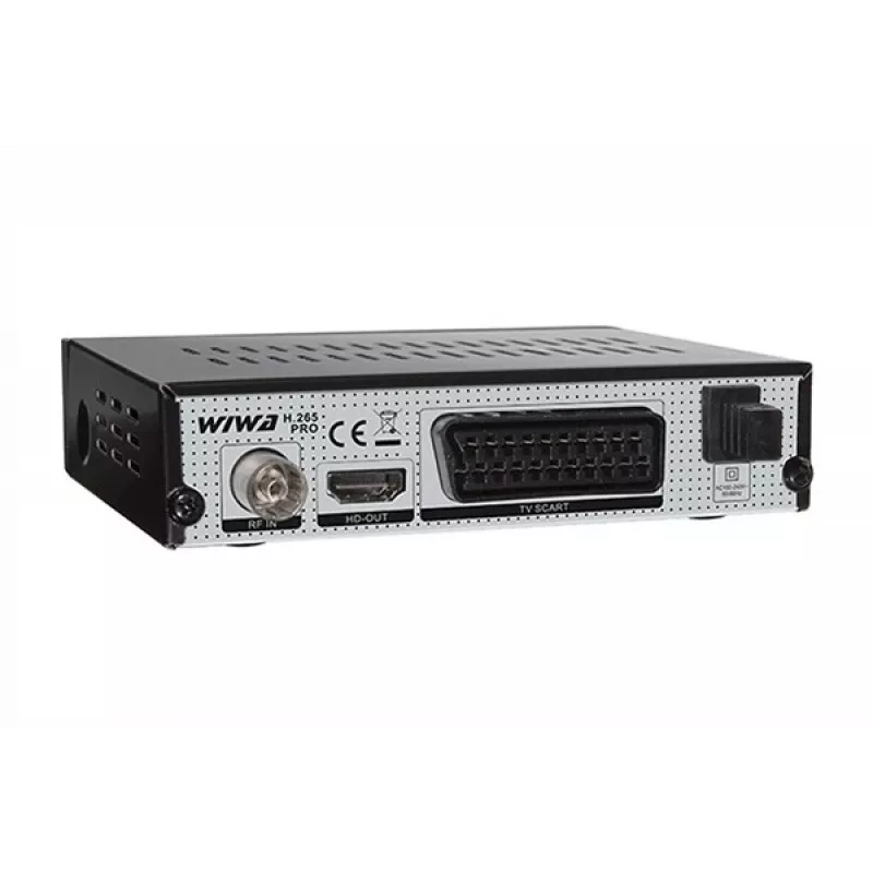 Skaitmeninis antžeminės HD televizijos imtuvas WIWA H.265 PRO DVB-T/DVB-T2 — Full HD, H.265, HDMI, SCART, USB, įrašymas