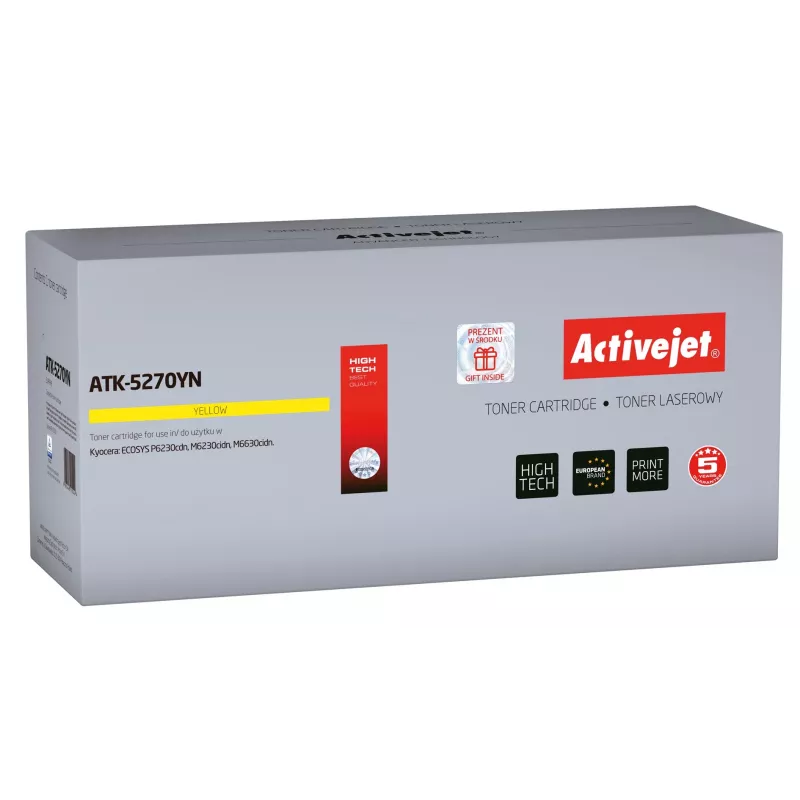 Activejet ATK-5270YN toneris (pakaitalas Kyocera TK-5270Y; Supreme; 6000 puslapių; geltonas)