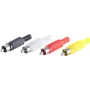 Laidų jungtis RCA ShiverPeaks BS51400-SET juoda raudona balta geltona