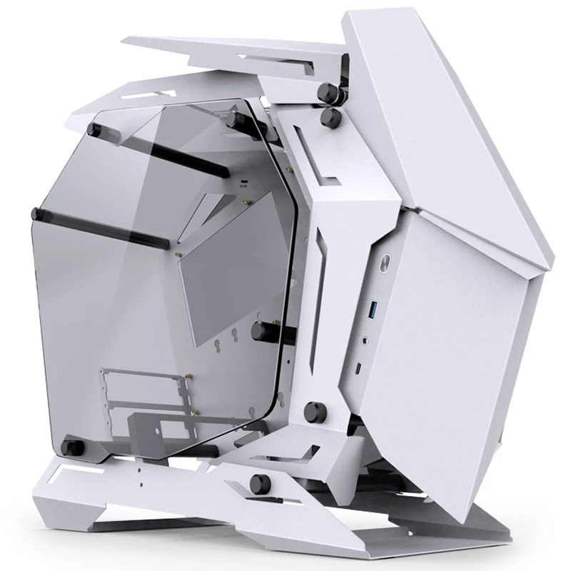 Mini Micro-ATX Tower Jonsbo MOD3 Grūdintas Stiklas Baltas PC korpusas, Mini-ITX/Micro-ATX palaikymas