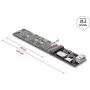 DELOCK OCuLink į M.2 Key M NVMe SSD adapterio keitiklis (modelis 64291)
