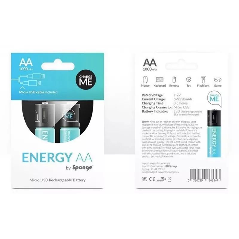Baterija Sponge Energy AAA — Sponge 0780729968354