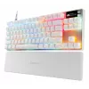 Mechaninė TKL žaidimų klaviatūra STEELSERIES Apex Pro TKL Gen 3 balta — JAV išdėstymas, RGB, reguliuojami jungikliai