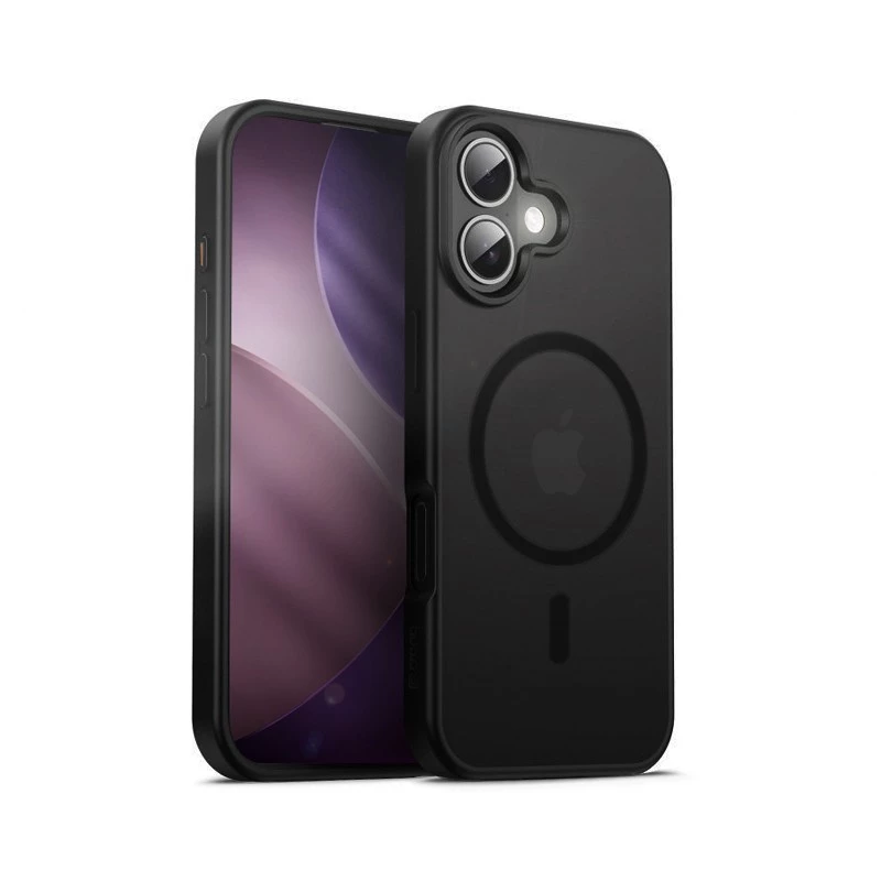 Crong Hybrid Frost MAG apsauginis dėklas iPhone 17, matinės juodos spalvos