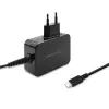 Mobiliojo įrenginio įkroviklis QOLTEC 51024 — Universalus kintamosios srovės patalpų įkroviklis, 65W PD, 20V/3.25A, 1.2 m laidas, juoda