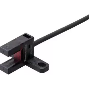 Fotoelektrinis šakinis jutiklis Panasonic PM-T45, T tipo, „šviesos įjungimo / tamsos įjungimo“ perjungimas, 5–24 V DC