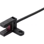 Fotoelektrinis šakinis jutiklis Panasonic PM-T45, T tipo, „šviesos įjungimo / tamsos įjungimo“ perjungimas, 5–24 V DC