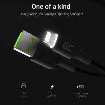 Lightning kabelių rinkinys Green Cell KABGCSET04 30cm 120cm 200cm