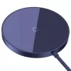 Belaidis įkroviklis Baseus Simple Mini3 15W USB-C, violetinis — kompaktiškas Qi įkrovimo pagrindas