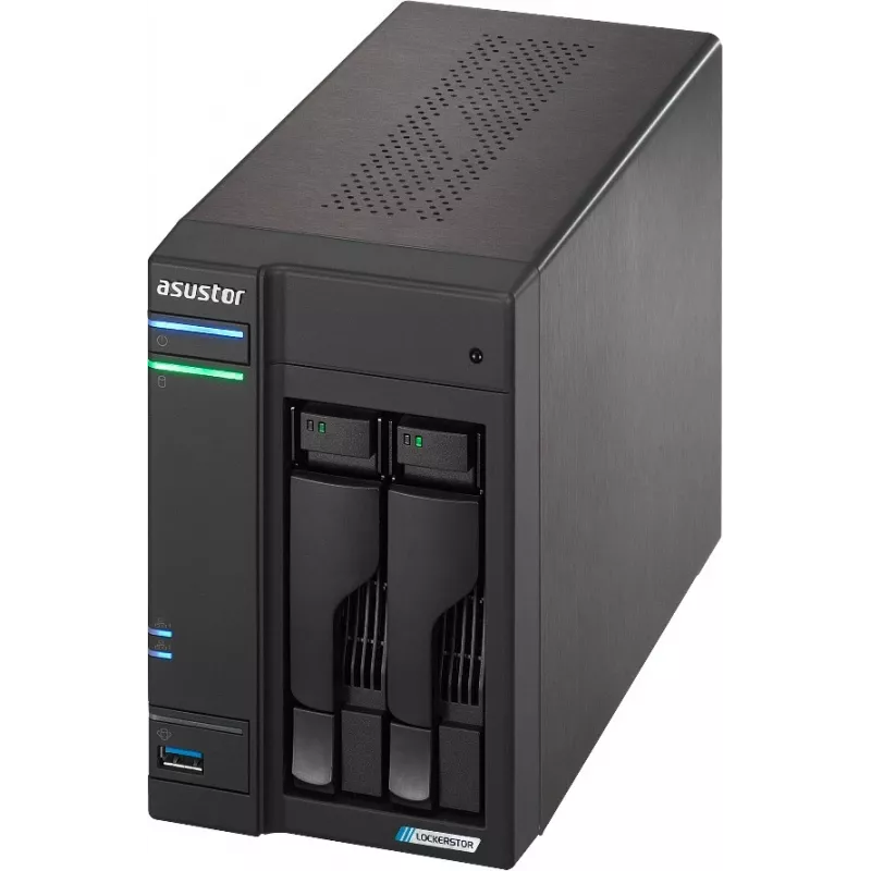 Asustor LOCKERSTOR 2 Gen2 (AS6702T) NAS Stalinis kompiuteris Intel® Celeron® N5105 4 GB DDR4 0 TB ADM Juoda