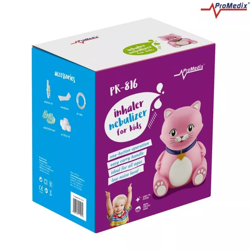 Inhaliatorinis purkštuvas ProMedix PR-816 kompaktiškas dizainas vaikams, modelis PR-816