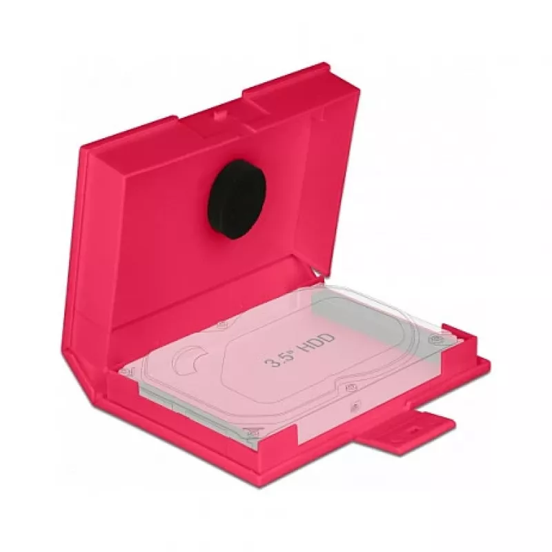 Apsauginė dėžutė DeLOCK 18374, skirta 3,5 colio HDD, raudona