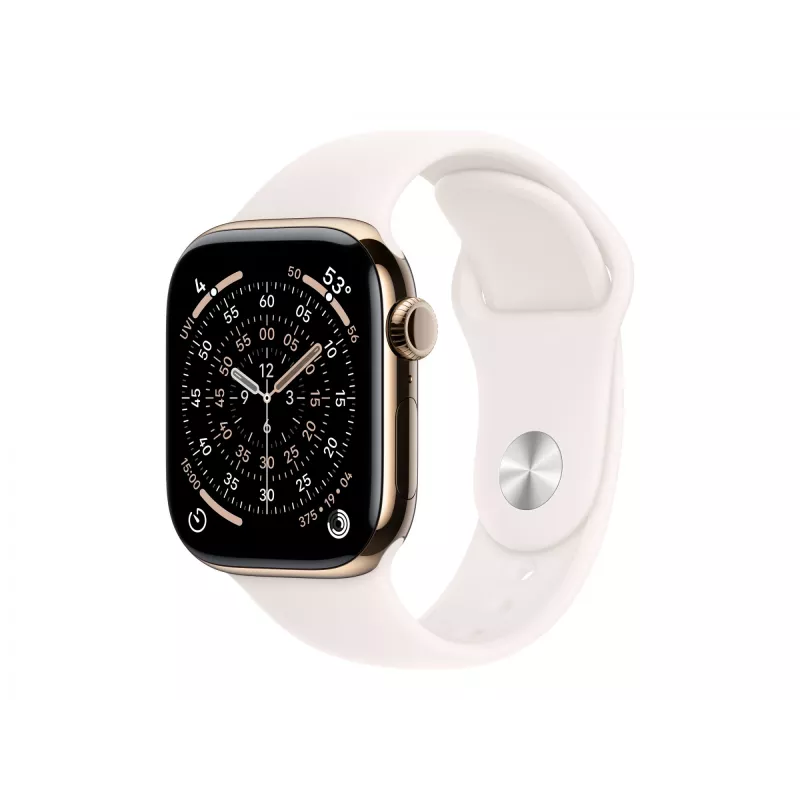 Apple Watch Series 11 GPS + Cellular 42mm Gold Titanium Case su Light Blush Sport Band - M/L | Apple