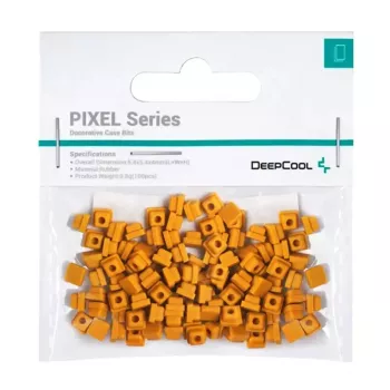 Guminės pikselių pagalvėlės DeepCool PIXEL universalios 100 vnt., bendras svoris 9,8 g, oranžinės