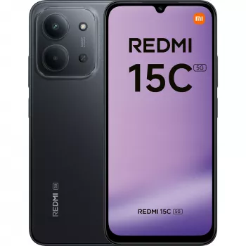 Xiaomi Redmi 15C | Midnight Black | 6,9 colio | IPS LCD | 720 x 1600 pikselių | Vidinė RAM 4 GB | 128 GB | Dviejų SIM kortelių | 5G | Pagrindinės kameros raiška 50 MP | Antrinės kameros raiška 8 MP