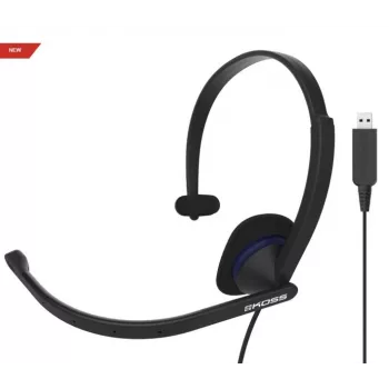Koss | Ausinės | CS195 USB | Laidinės | Ant ausies | Mikrofonas | Juoda