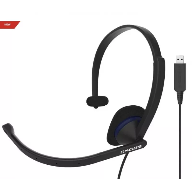 Koss | Ausinės | CS195 USB | Laidinės | Ant ausies | Mikrofonas | Juoda