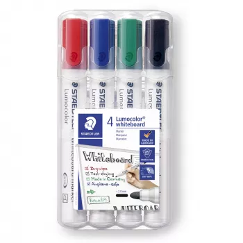Marker Staedtler Lumocolor 351 WP4 Bullet tip Juoda Blue Green Red