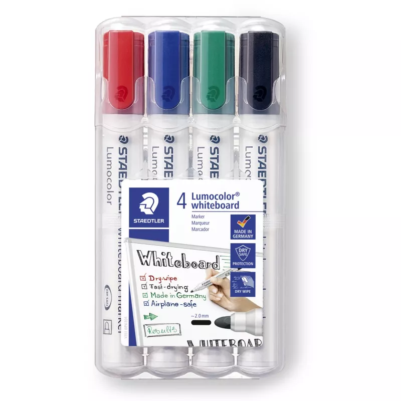 Marker Staedtler Lumocolor 351 WP4 Bullet tip Juoda Blue Green Red