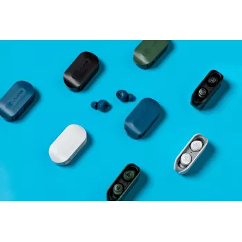 JLab IEUEBGOAIRRWHTGRY82 ausinės ir ausinės su mikrofonu belaidės į ausis įdedamos muzikai USB Type-A Bluetooth baltos (IEUEBGOAIRRWHTGRY82)