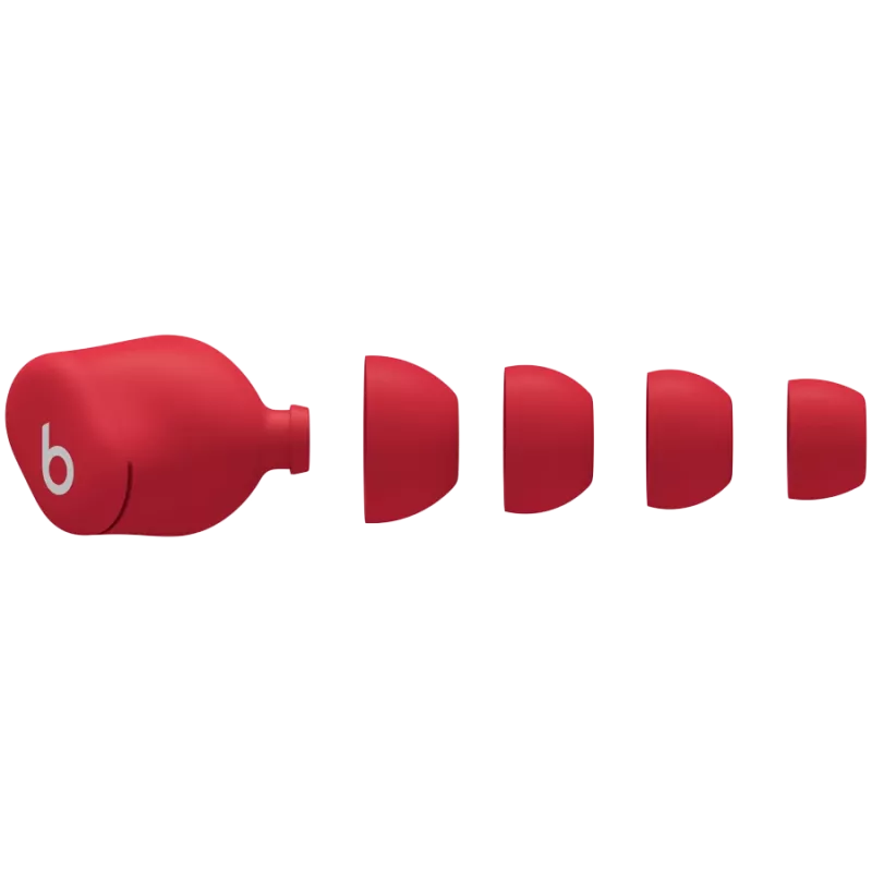 Beats Solo Buds – Tikri belaidžiai ausinukai – Skaidriai raudoni, modelis A3151 A3150 A3152