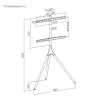 Tvirtinimo laikiklis SBOX FS-1246F 45–65° pakreipimo kampas, 32 kg apkrova, platforma 600×400 mm