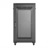 19 colių stovo spinta LANBERG FF01-6022-23B, 22U, 600×1000 mm, juoda, perforuotos durys