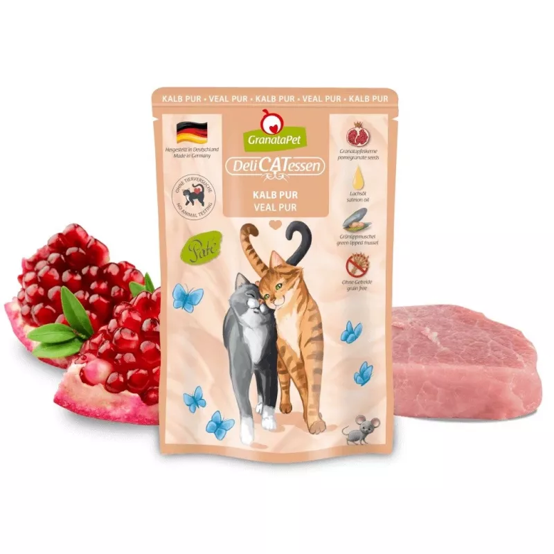 Šlapias kačių maistas Fox4Pets DeliCATessen Veršiena 85 g — visavertis be grūdų suaugusių kačių ėdalas