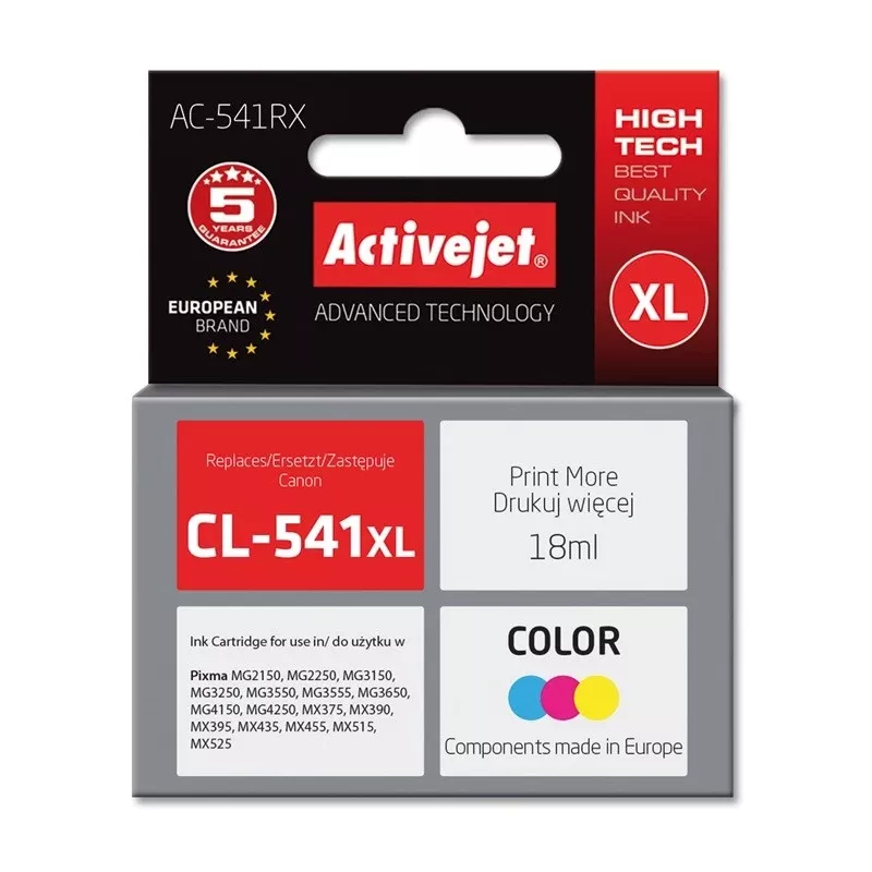 Activejet AC-541RX rašalas (pakeičia Canon CL-541XL; Premium; 18 ml; spalvotas)
