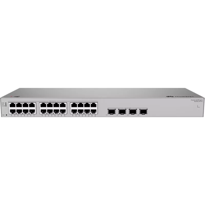 Huawei S220S-24T4J gigabitinis komutatorius, 4x 2.5G SFP 24x LAN, 4x 2.5G SFP
