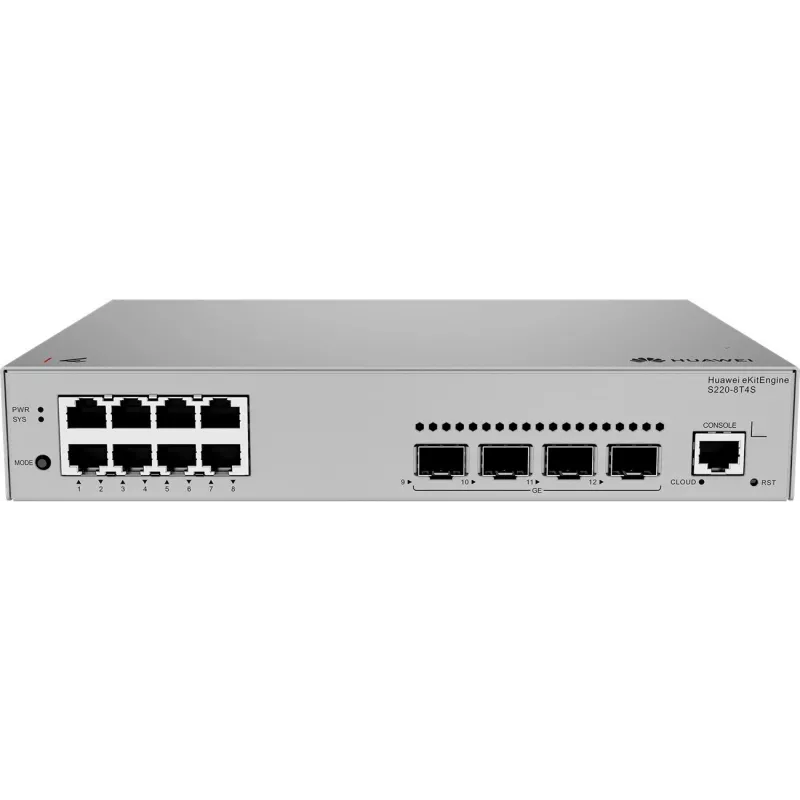 Huawei S220-8T4S Gigabit jungiklis, 4x SFP 8x LAN, 4x SFP