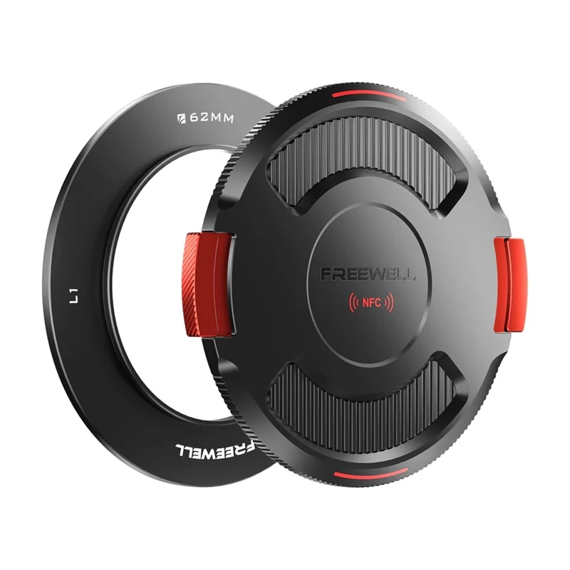 Lęšio pagrindo žiedas su dangteliu Freewell FW-L1-BL62 62 mm, skirtas Real Locking VND