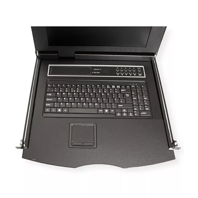 Stovo konsolė VALUE 26.99.0162 — 17 colių (43,2 cm) 1280×1024 1U, USB klaviatūra/pelė, juoda