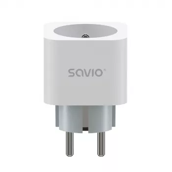 Išmanusis lizdas SAVIO AS-01 16A Wi‑Fi 2.4 GHz, E/F tipo kištukas, 220–240 V, 3680 W, baltas