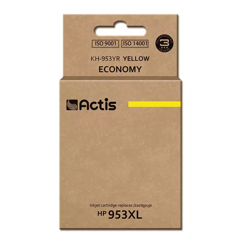 Actis KH-953YR rašalas (pakaitalas HP 953XL F6U18AE; Premium; 25 ml; geltonas)