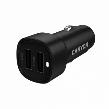 CANYON automobilinis kroviklis OnDrive 24 24W 2xUSB-A juodas