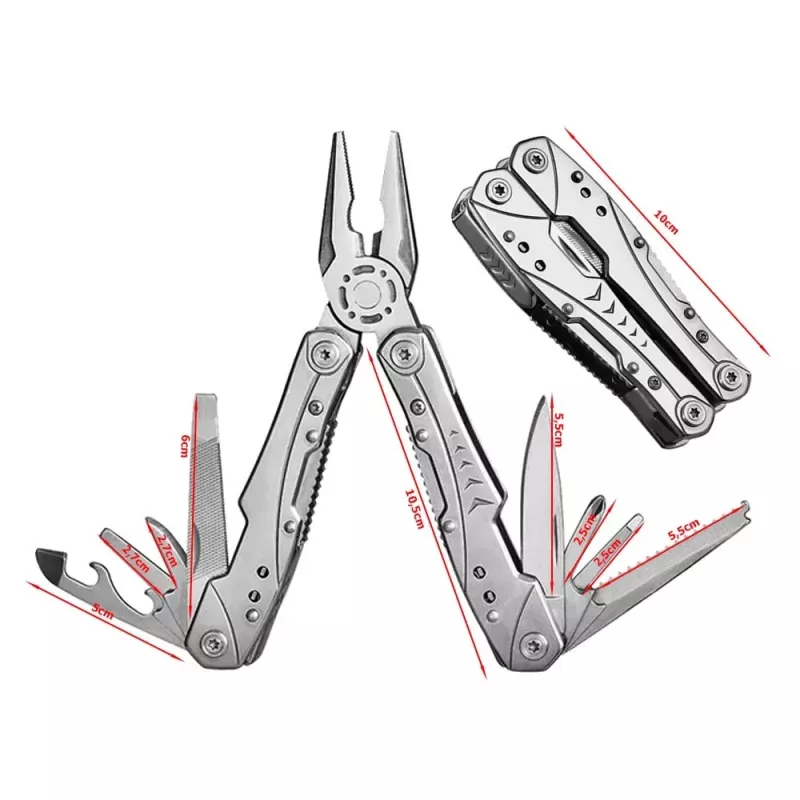 Extralink Multitool, Pocket Knife 23-in-1, with Case, Sidabrinė