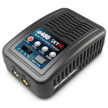 Baterijų įkroviklis SKYRC e450 2–4S ir 6–8S LiPo/LiFe/LiHV ir NiMH baterijoms
