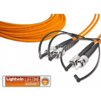 Lightwin aukštos kokybės dvipusis LWL komutacinis kabelis, MM OM1, ST - ST LWL komutacinis kabelis (LDP-62 ST-ST 2.0)