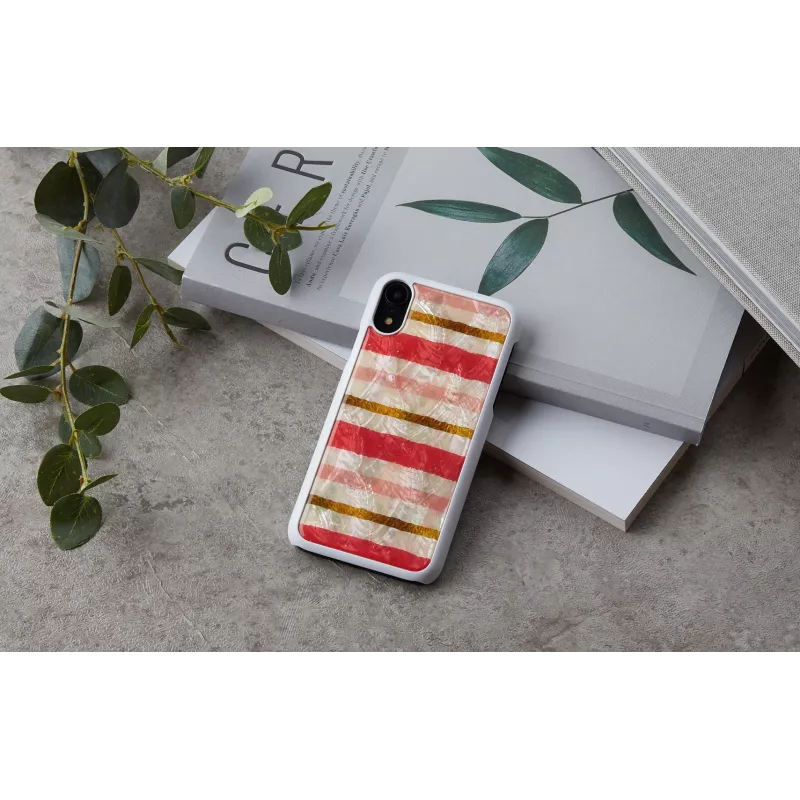 Apsauginis išmaniojo telefono dėklas iKins, skirtas iPhone XR — Short Cake dizainas, baltas