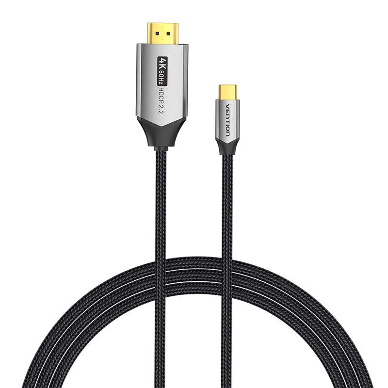 Vention USB-C į HDMI kabelis CRBBH — 2 m, 4K@60Hz, juodas, USB-C į HDMI
