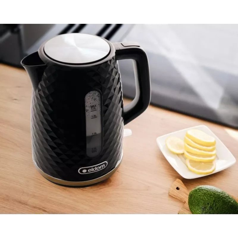 C280C ELDOM virdulys ELLI, talpa 1,7 l, galia 2200 W, juodas, strix, juodas