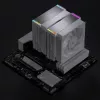 Jonsbo HX6280 CPU aušintuvas, PWM, RGB - 130mm, baltas