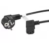 Maitinimo laidas LANBERG CA-C13C-12CC-0018-BK, 2 m, C13 lizdas prie CEE7/7, juodas, kampuotas C13