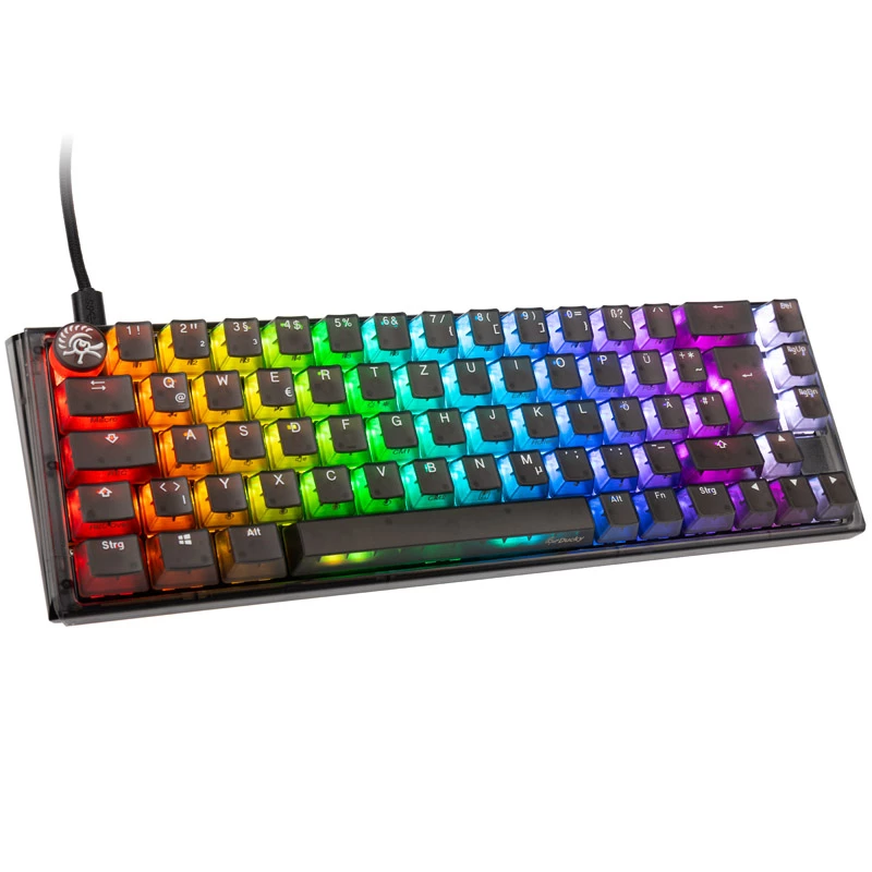Ducky One 3 Aura Juoda SF žaidimų klaviatūra, RGB LED - MX-Speed-Sidabrinė