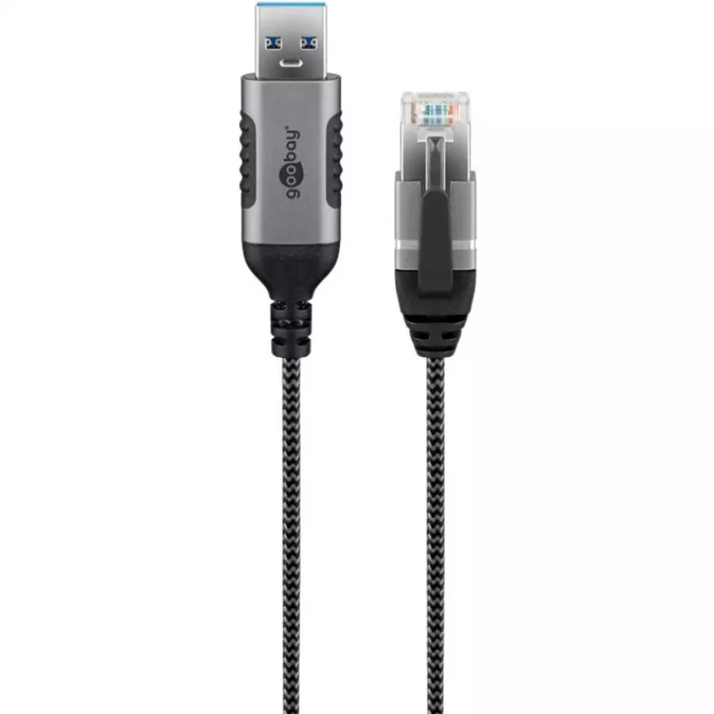 Goobay eterneto laidas USB-A 3.0 į RJ45 plonas 3 m - jungia maršrutizatorių, modemą arba (74396)