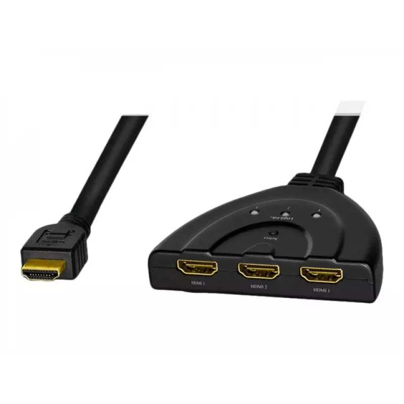 LogiLink - vaizdo/garso skirstytuvas/jungiklis - 3 x HDMI - Stalinis