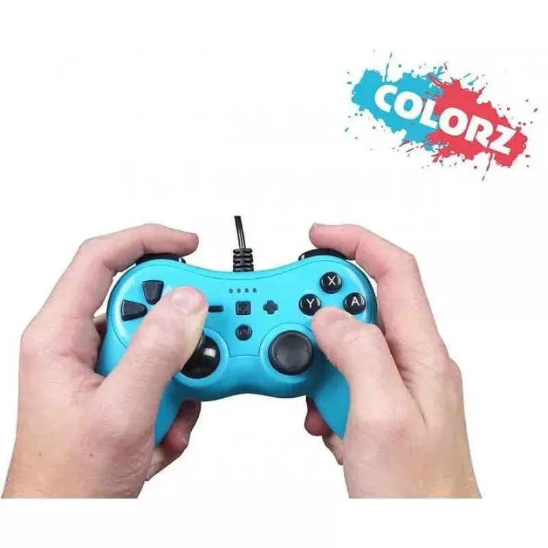 Laidinis valdiklis SUBSONIC SA5488-1 Neon Blue — skirtas Nintendo Switch, laidinis jungimas