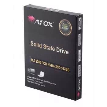 SSD M.2 AFOX ME300-512GN 512 GB PCIe NVMe TLC, skaitymo greitis 2000 MB/s, rašymo greitis 1600 MB/s